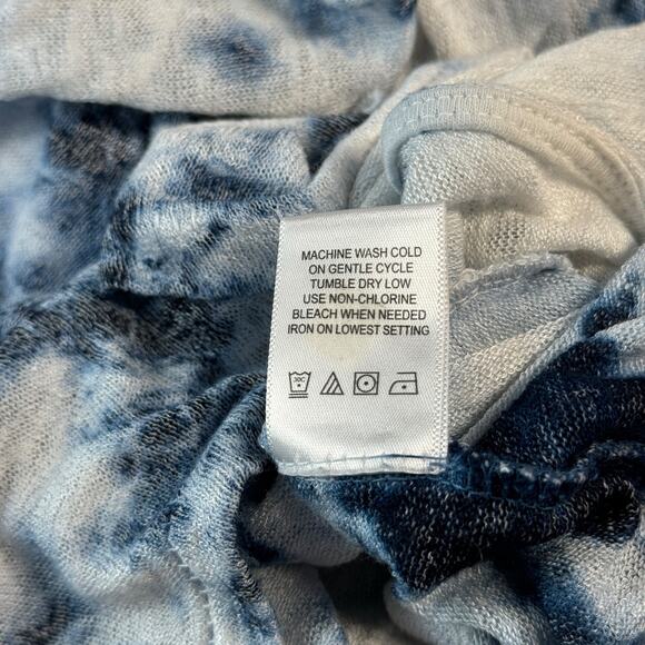 ME to WE Rayon Beachy Tank SZ M Women's Blue Coastal Boho Summer Sexy Tie Dye - Picture 8 of 9